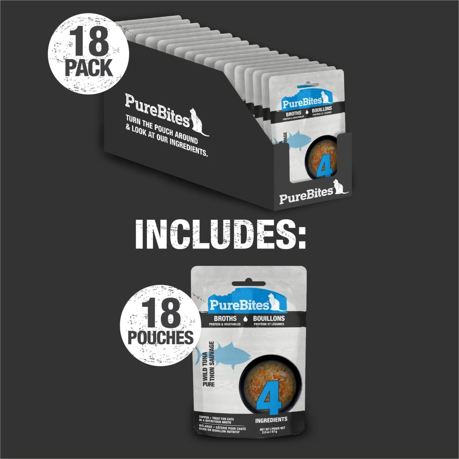 PureBites Cat Broths Tuna & Vegetables Food Topping 8 PureBites Cat Broths Tuna & Vegetables Food Topping - Image 6