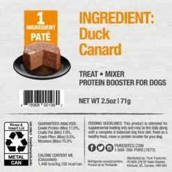 PureBites Dog Pates Duck Food Topping, 2.5-oz Can -PurePet Bites Shop 750702 PT1. AC SS1800 V1677594367