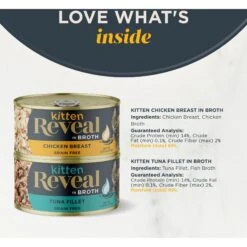 Reveal Natural Limited Ingredient Grain-Free Chicken & Tuna In Broth Variety Pack Wet Kitten Food, 2.47-oz, Case Of 8 -PurePet Bites Shop 752510 PT2. AC SS1800 V1674068986