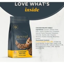 Reveal Natural Complete & Balanced Grain-Free Chicken Recipe Dry Cat Food, 3-lb Bag -PurePet Bites Shop 752574 PT2. AC SS1800 V1673648126