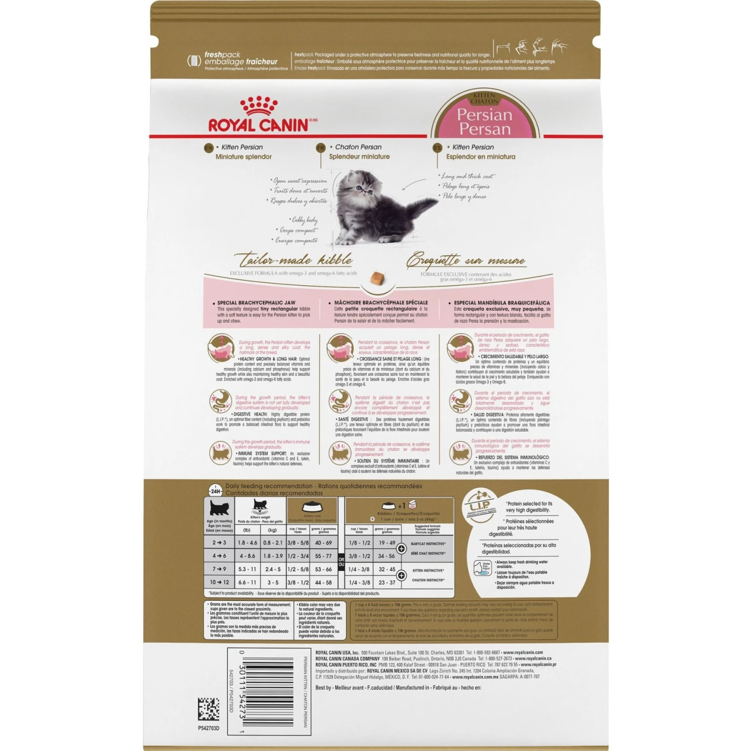 Royal Canin Feline Breed Nutrition Persian Kitten Dry Cat Food, 3-lb Bag 5 Royal Canin Feline Breed Nutrition Persian Kitten Dry Cat Food, 3-lb Bag - Image 3