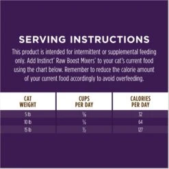 Instinct Boost Mixers Multivitamin Grain-Free Freeze-Dried Raw Adult 7+ Cat Food Topper, 5.5-oz Bag -PurePet Bites Shop 755750 PT8. AC SS1800 V1690813354