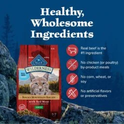 Blue Buffalo Wilderness Rocky Mountain Recipe With Red Meat Adult Grain-Free Dry Cat Food -PurePet Bites Shop 75640 PT5. AC SS1800 V1568141275