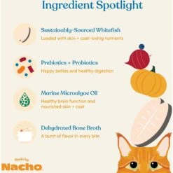 Made By Nacho Skin & Coat Support Sustainably Caught Whitefish & Pumpkin Recipe Dry Cat Food -PurePet Bites Shop 756454 PT3. AC SS1800 V1698183430