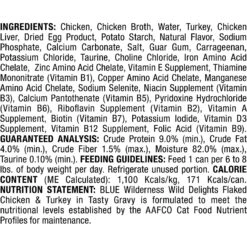 Blue Buffalo Wilderness Wild Delights Flaked Chicken & Turkey Grain-Free Canned Cat Food -PurePet Bites Shop 75645 PT2. AC SS1800 V1646795941