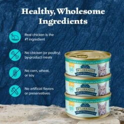 Blue Buffalo Wilderness Wild Delights Flaked Chicken & Trout Grain-Free Canned Cat Food -PurePet Bites Shop 75646 PT5. AC SS1800 V1646781390