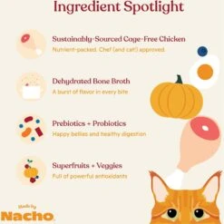 Made By Nacho Bone Broth Infused Cage-Free Chicken & Pumpkin Recipe Dry Cat Food -PurePet Bites Shop 756478 PT4. AC SS1800 V1696600805