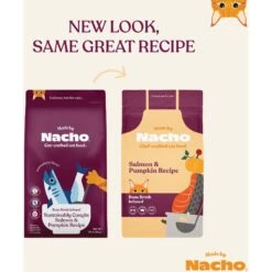 Made By Nacho Bone Broth Infused Sustainably Caught Salmon & Pumpkin Recipe Dry Cat Food -PurePet Bites Shop 756494 PT1. AC SS1800 V1698177129