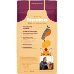 Made By Nacho Bone Broth Infused Sustainably Caught Salmon & Pumpkin Recipe Dry Cat Food -PurePet Bites Shop 756494 PT2. AC SS1800 V1698183458