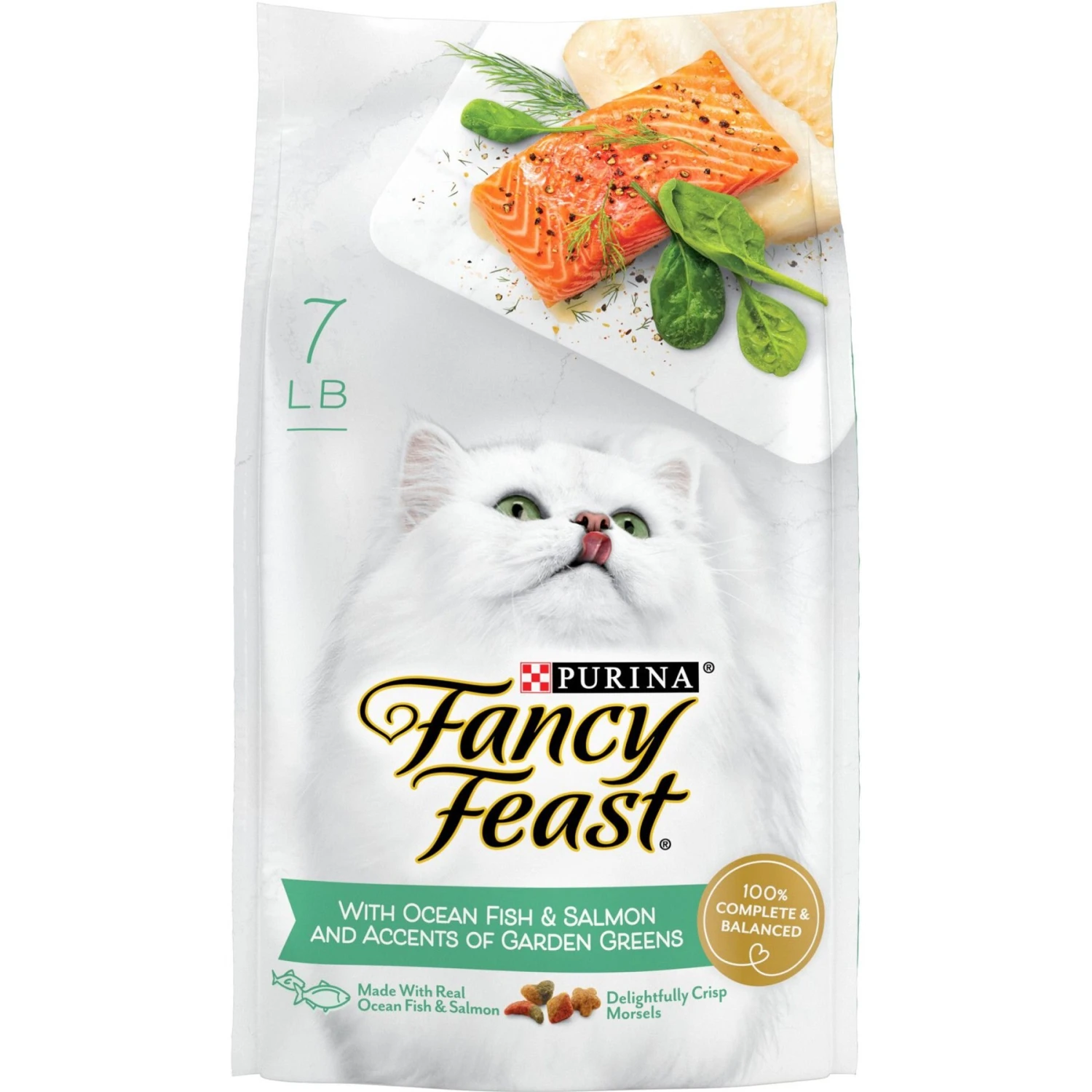 Fancy Feast Gourmet Ocean Fish & Salmon & Accents Of Garden Greens Dry Cat Food 3 Fancy Feast Gourmet Ocean Fish & Salmon & Accents Of Garden Greens Dry Cat Food
