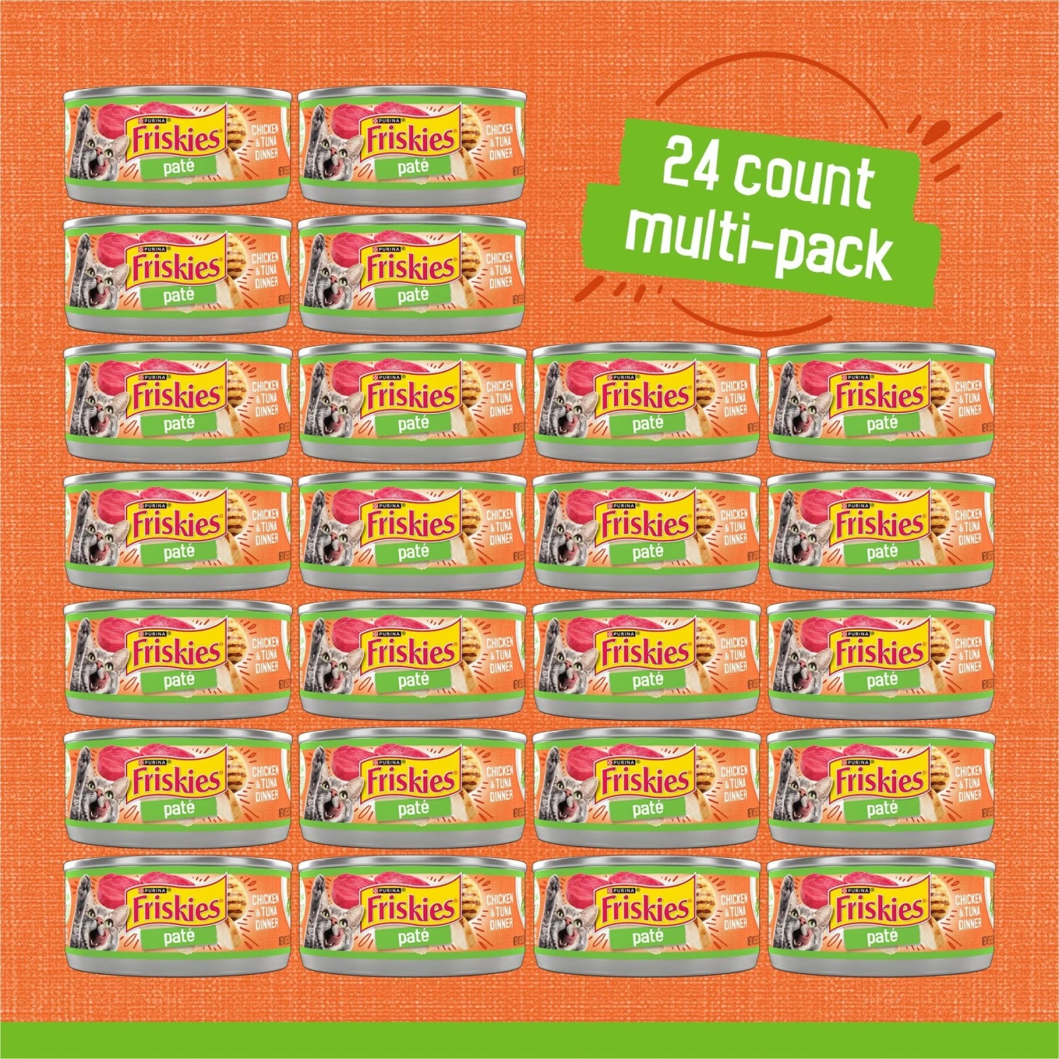 Friskies Classic Pate Chicken & Tuna Dinner Canned Cat Food 4 Friskies Classic Pate Chicken & Tuna Dinner Canned Cat Food - Image 2