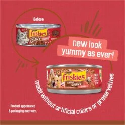 Friskies Extra Gravy Chunky With Beef In Savory Gravy Canned Cat Food -PurePet Bites Shop 76286 PT1. AC SS1800 V1700157795
