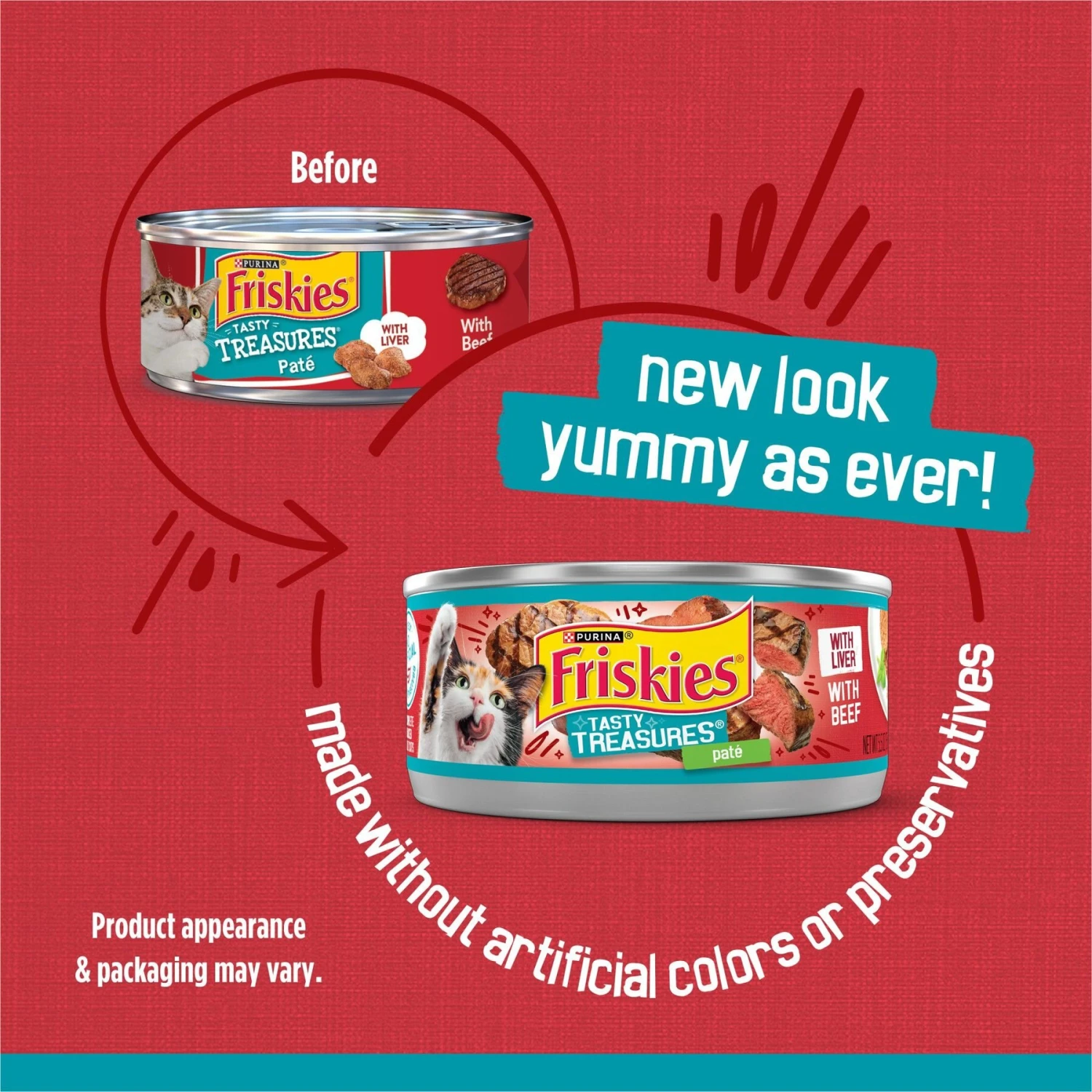 Friskies Tasty Treasures Pate Liver & Beef Wet Cat Food 4 Friskies Tasty Treasures Pate Liver & Beef Wet Cat Food - Image 2