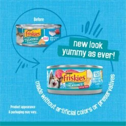 Friskies Tasty Treasures With Ocean Fish & Tuna & Scallop Flavor Wet Cat Food. 5.5-oz Can -PurePet Bites Shop 76346 PT1. AC SS1800 V1699391966