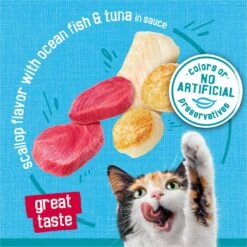 Friskies Tasty Treasures With Ocean Fish & Tuna & Scallop Flavor Wet Cat Food. 5.5-oz Can -PurePet Bites Shop 76346 PT3. AC SS1800 V1700161707