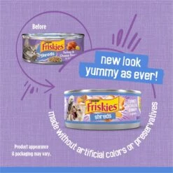 Friskies Savory Shreds Turkey & Cheese Dinner In Gravy Canned Cat Food 12 Friskies Savory Shreds Turkey & Cheese Dinner In Gravy Canned Cat Food -PurePet Bites Shop 76356 PT1. AC SS1800 V1700157732
