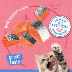 Friskies Savory Shreds With Salmon In Sauce Canned Cat Food -PurePet Bites Shop 76366 PT3. AC SS1800 V1699391234