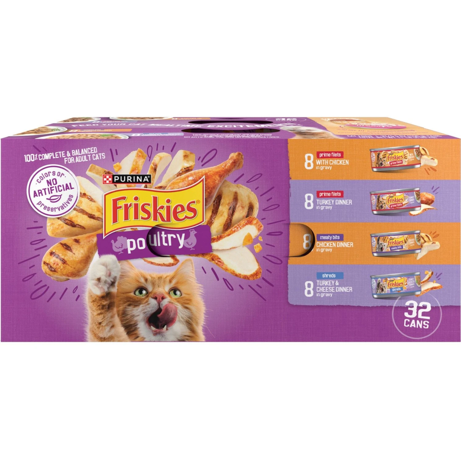Friskies Poultry Variety Pack Canned Cat Food 3 Friskies Poultry Variety Pack Canned Cat Food