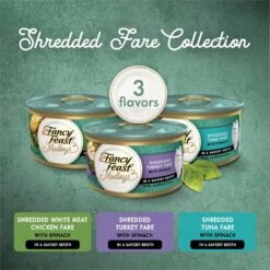 Fancy Feast Medleys Shredded Fare Collection Pack Canned Cat Food -PurePet Bites Shop 76517 PT1. AC SS1800 V1666043360