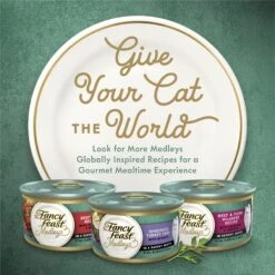Fancy Feast Medleys Shredded Fare Collection Pack Canned Cat Food -PurePet Bites Shop 76517 PT8. AC SS1800 V1666043875
