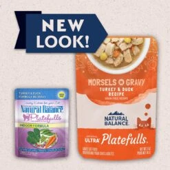Natural Balance Platefulls Indoor Formula Turkey & Duck Formula In Gravy Grain-Free Cat Food Pouches -PurePet Bites Shop 76558 PT1. AC SS1800 V1675457615