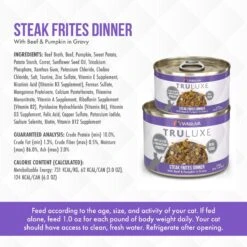 Weruva Truluxe Steak Frites Dinner With Beef & Pumpkin In Gravy Grain-Free Canned Cat Food -PurePet Bites Shop 76862 PT4. AC SS1800 V1676667258