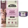 ACANA Chicken + Tuna Recipe In Bone Broth Grain-Free Wet Kitten Food, 3-oz Can, Case Of 24 & ACANA First Feast High-Protein Kitten Dry Cat Food, 4-lb Bag -PurePet Bites Shop 774342 MAIN. AC SS1800 V1676903603