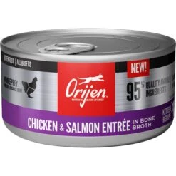 ORIJEN Kitten Recipe Chicken + Salmon Entree In Bone Broth Wet Cat Food & ORIJEN Free Run Chicken & Turkey, & Wild Caught Salmon & Herring Grain-Free Dry Kitten Food, 4-lb Bag -PurePet Bites Shop 774350 PT5. AC SS1800 V1689685783
