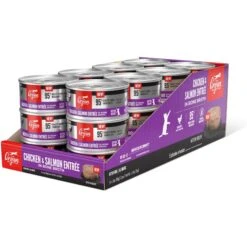 ORIJEN Kitten Recipe Chicken + Salmon Entree In Bone Broth Wet Cat Food & ORIJEN Free Run Chicken & Turkey, & Wild Caught Salmon & Herring Grain-Free Dry Kitten Food, 4-lb Bag -PurePet Bites Shop 774350 PT6. AC SS1800 V1689685781