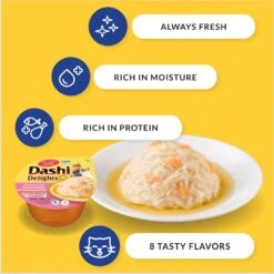 Inaba Dashi Delights Chicken With Tuna & Scallop Flavored Bits In Broth Cat Food Topping -PurePet Bites Shop 778462 PT4. AC SS1800 V1679069715