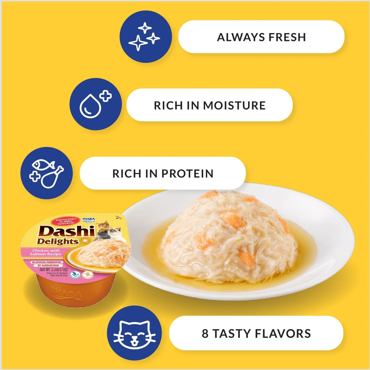 Inaba Dashi Delights Chicken & Bonito Flakes Flavored Bits In Broth Cat Food Topping 7 Inaba Dashi Delights Chicken & Bonito Flakes Flavored Bits In Broth Cat Food Topping - Image 5