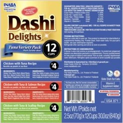 Inaba Dashi Delight Tuna Flavored Variety Pack Bits In Broth Cat Food Topping -PurePet Bites Shop 778558 PT2. AC SS1800 V1679069209