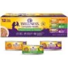 Wellness Complete Health Poultry Favorites Variety Pack Grain-Free Wet Cat Food, 5.5-oz Can, Case Of 12 -PurePet Bites Shop 779406 MAIN. AC SS1800 V1676576843