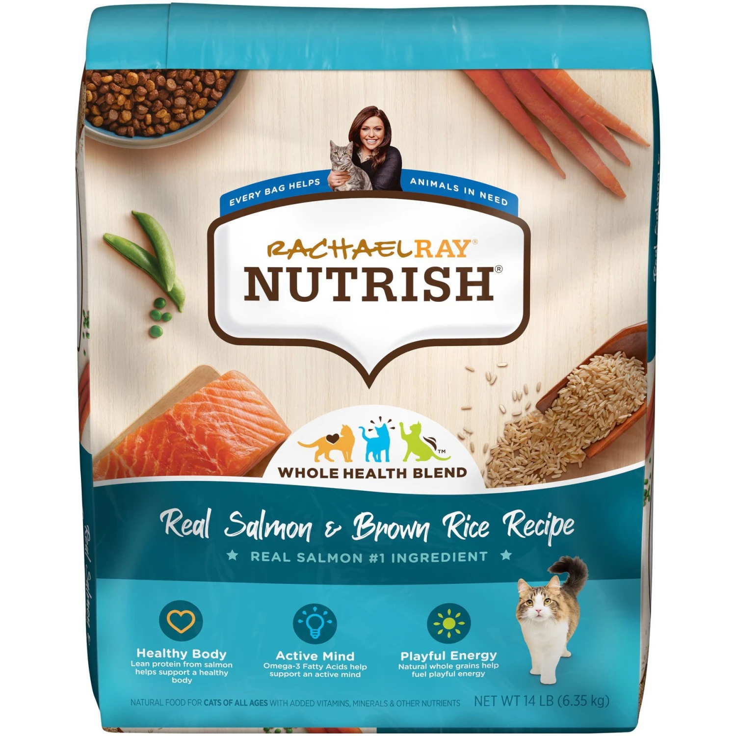 Rachael Ray Nutrish Natural Salmon & Brown Rice Recipe Dry Cat Food 3 Rachael Ray Nutrish Natural Salmon & Brown Rice Recipe Dry Cat Food