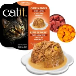 Catit Dinner Chicken With Beef & Pupmkin Cat Wet Food, 2.8-oz Can 6 Catit Dinner Chicken With Beef & Pupmkin Cat Wet Food, 2.8-oz Can -PurePet Bites Shop 781790 PT1. AC SS1800 V1677077912