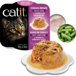 Catit Dinner Chicken With Tilapia & Green Beans Cat Wet Food, 2.8-oz Can 6 Catit Dinner Chicken With Tilapia & Green Beans Cat Wet Food, 2.8-oz Can -PurePet Bites Shop 781838 PT1. AC SS1800 V1677076876