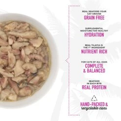 Tiki Cat Luau Tilapia In Tilapia Consomme Grain-Free Canned Cat Food -PurePet Bites Shop 78949 PT3. AC SS1800 V1702329233