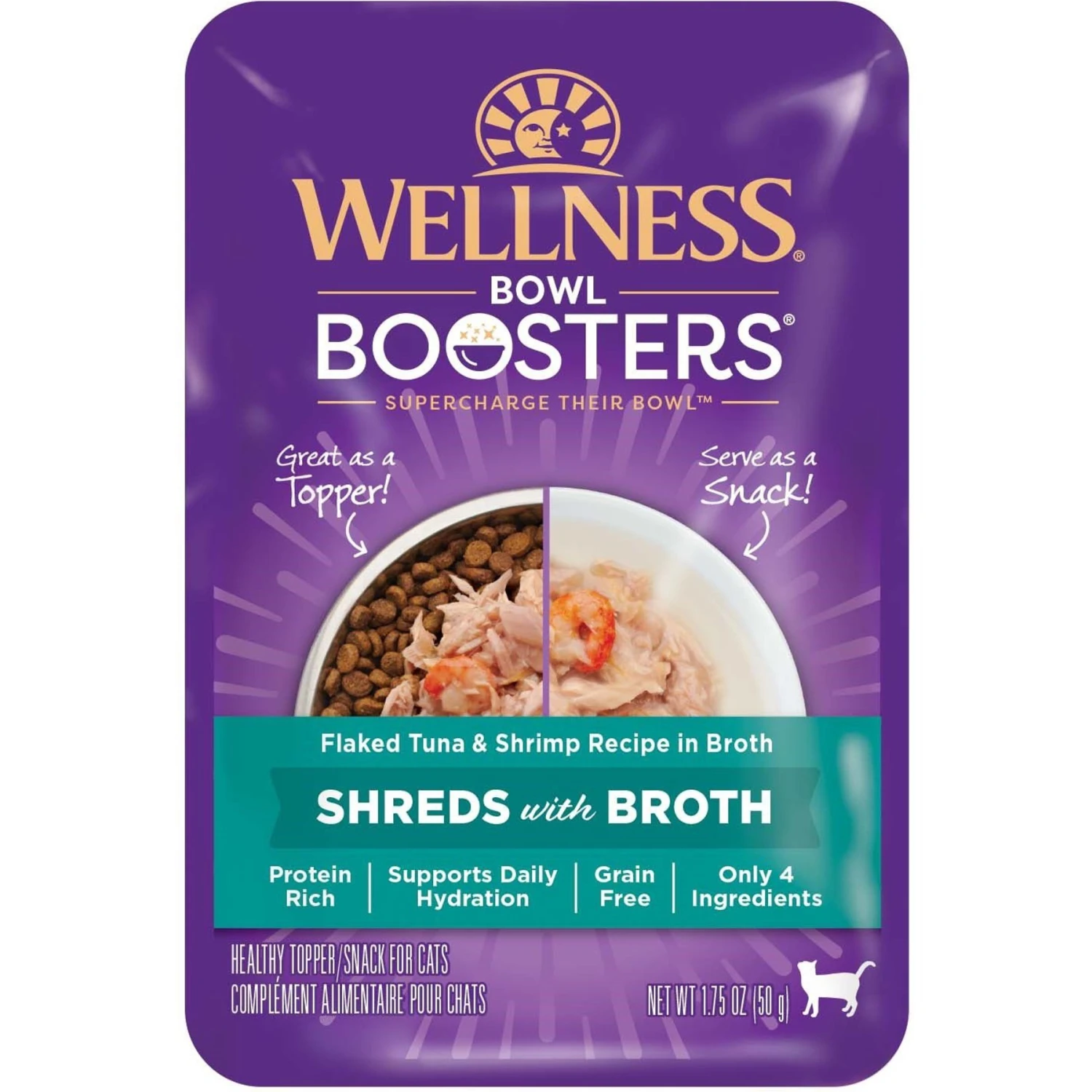 Wellness Bowl Boosters Flaked Tuna & Shrimp Wet Cat Topper 5 Wellness Bowl Boosters Flaked Tuna & Shrimp Wet Cat Topper - Image 3