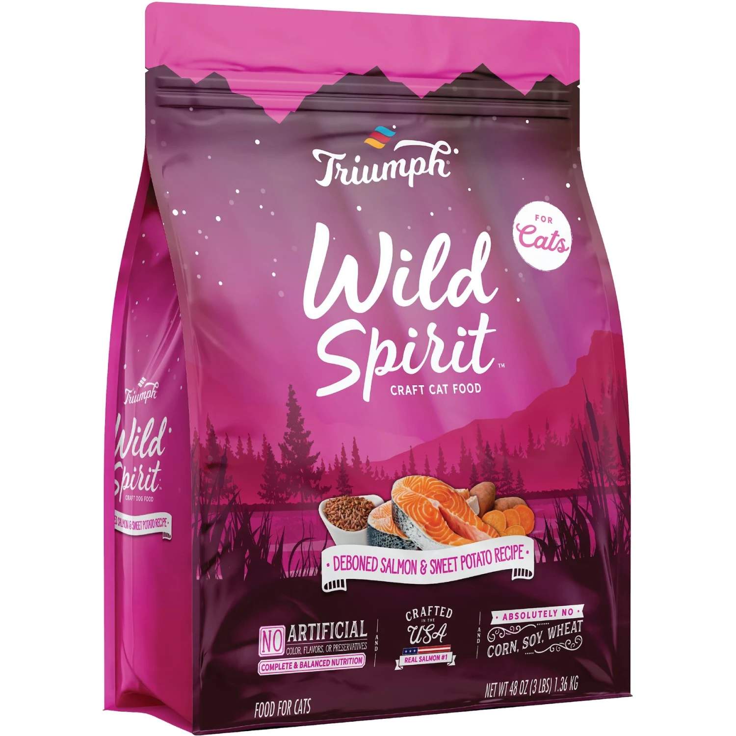 Triumph Wild Spirit Deboned Salmon & Sweet Potato Recipe Dry Cat Food 3 Triumph Wild Spirit Deboned Salmon & Sweet Potato Recipe Dry Cat Food