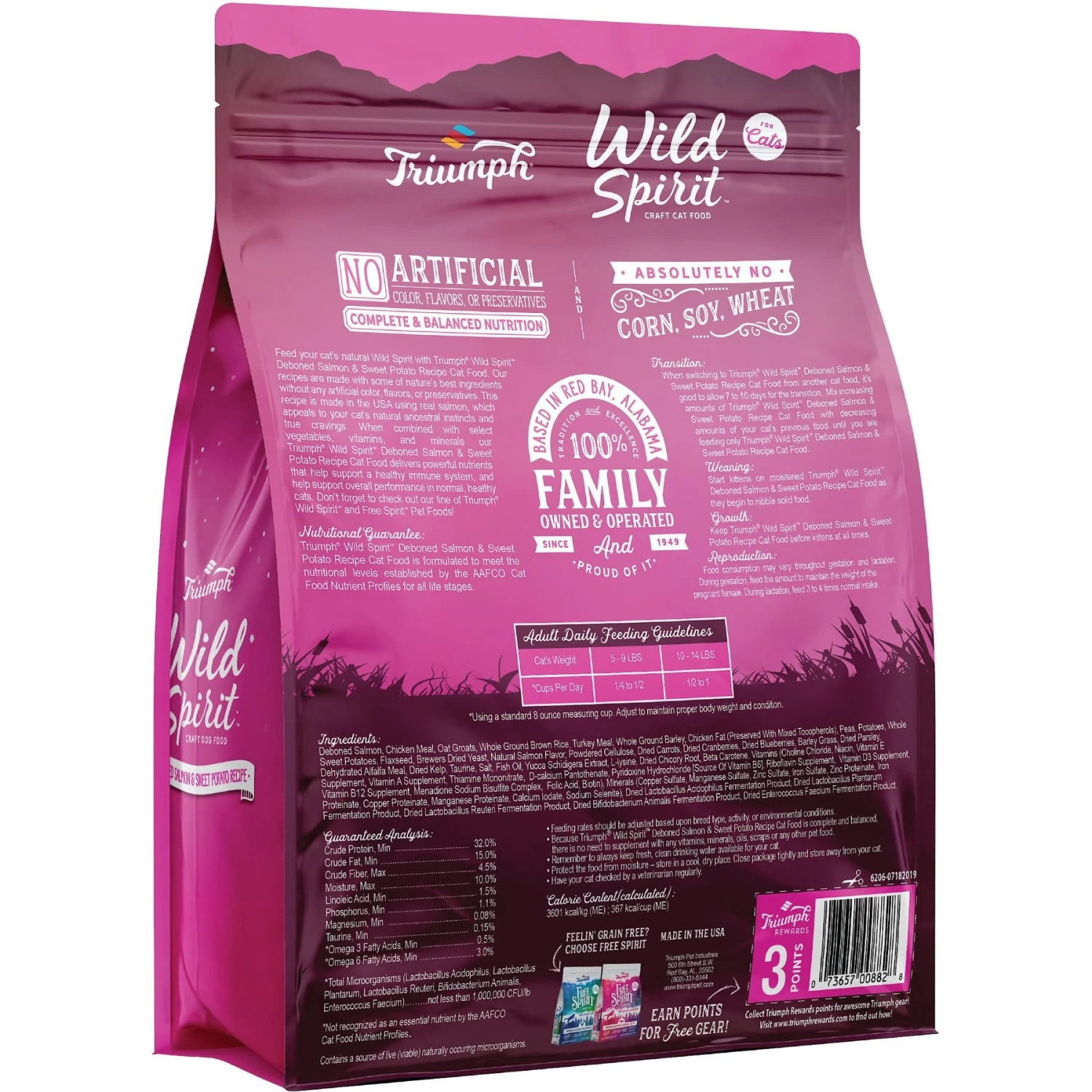 Triumph Wild Spirit Deboned Salmon & Sweet Potato Recipe Dry Cat Food 4 Triumph Wild Spirit Deboned Salmon & Sweet Potato Recipe Dry Cat Food - Image 2