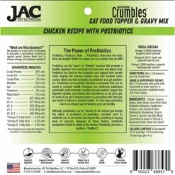 JAC Pet Nutrition Air-Dried Chicken Superfood Crumbles Grain-Free Cat Food Topper, 4-oz Bag -PurePet Bites Shop 804430 PT1. AC SS1800 V1678712672