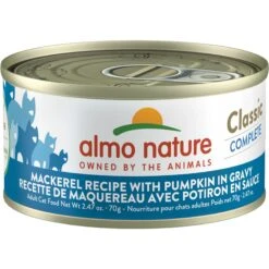 Almo Nature Classic Complete Premium Mackerel Recipe With Pumpkin In Gravy Grain-Free Wet Cat Food, 2.47-oz Can, Case Of 12