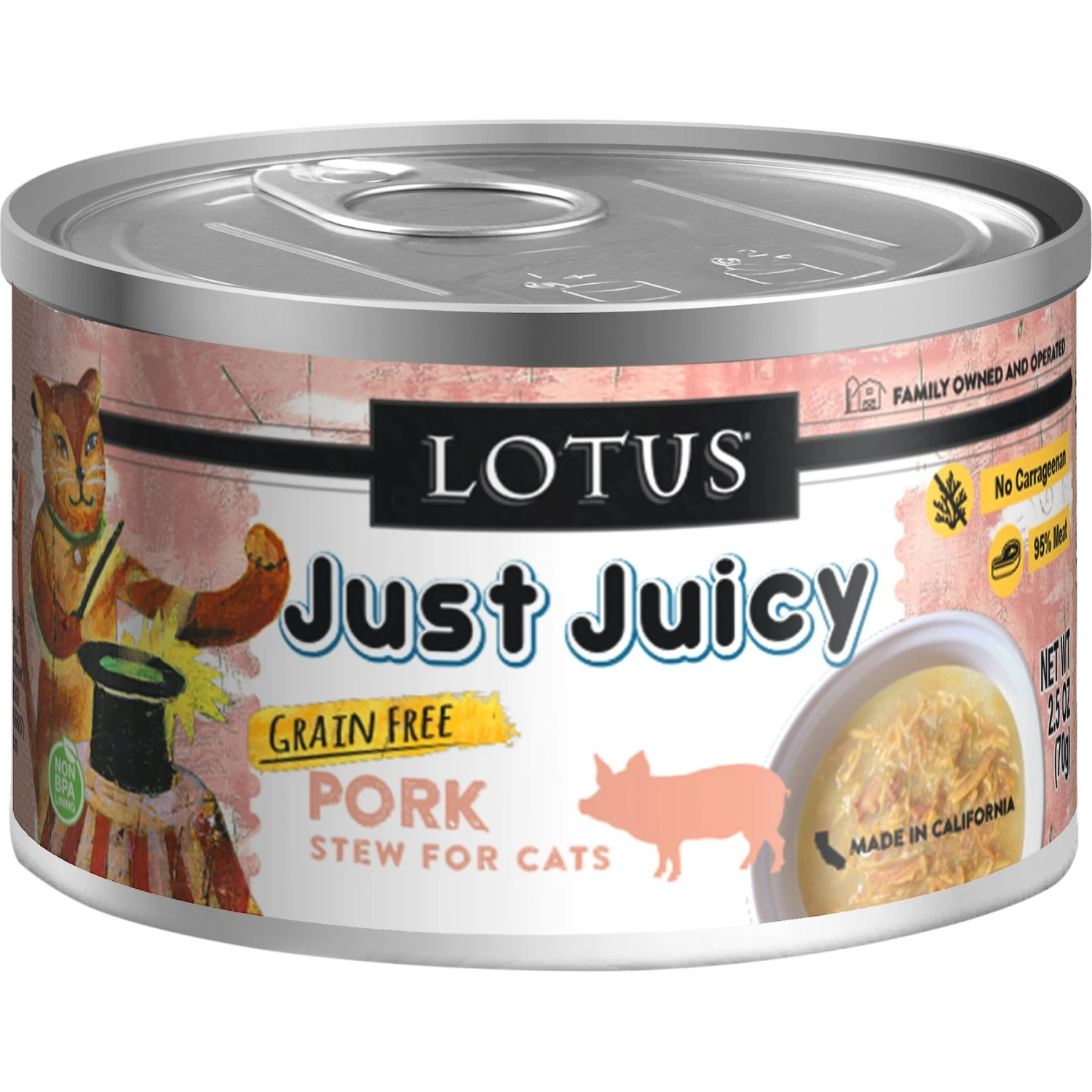 Lotus Just Juicy Pork Stew Grain-Free Canned Cat Food 3 Lotus Just Juicy Pork Stew Grain-Free Canned Cat Food