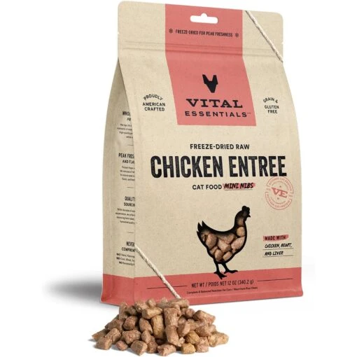 Vital Essentials Freeze-Dried Raw Chicken Mini Nibs Entree Cat Food 1 Vital Essentials Freeze-Dried Raw Chicken Mini Nibs Entree Cat Food -PurePet Bites Shop 821550 MAIN. AC SS1800 V1680291155