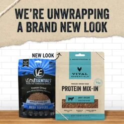 Vital Essentials Freeze-Dried Raw Protein Mix-In Beef Recipe Ground Dog Food Topper -PurePet Bites Shop 821630 PT2. AC SS1800 V1680291157