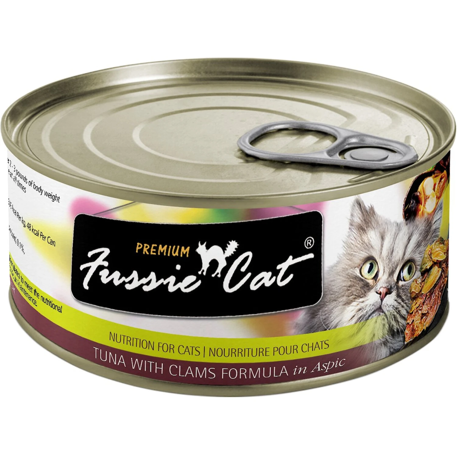 Fussie Cat Premium Tuna With Clams Formula In Aspic Grain-Free Canned Cat Food 3 Fussie Cat Premium Tuna With Clams Formula In Aspic Grain-Free Canned Cat Food
