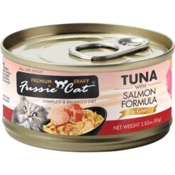 Fussie Cat Tuna With Salmon In Gravy Wet Cat Food, 2.82-oz Can, Case Of 24