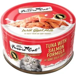 Fussie Cat Tuna With Salmon In Goats Milk Wet Cat Food, 2.47-oz Can, Case Of 24