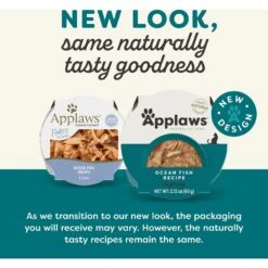 Applaws Ocean Fish Recipe In Gravy Limited Ingredient Cat Food Pots, 2.12-oz Pot, Case Of 18 -PurePet Bites Shop 836390 PT1. AC SS1800 V1687883210