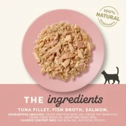 Applaws Tuna With Salmon In Broth Limited Ingredient Wet Cat Food, 2.47-oz Pouch, Case Of 12 -PurePet Bites Shop 836470 PT2. AC SS1800 V1685464520